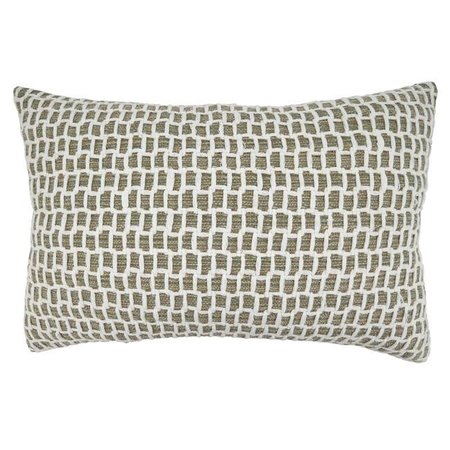 SARO LIFESTYLE SARO 3008.N1624BC 16 x 24 in. Oblong Throw Pillow Cover with Net Design 3008.N1624BC